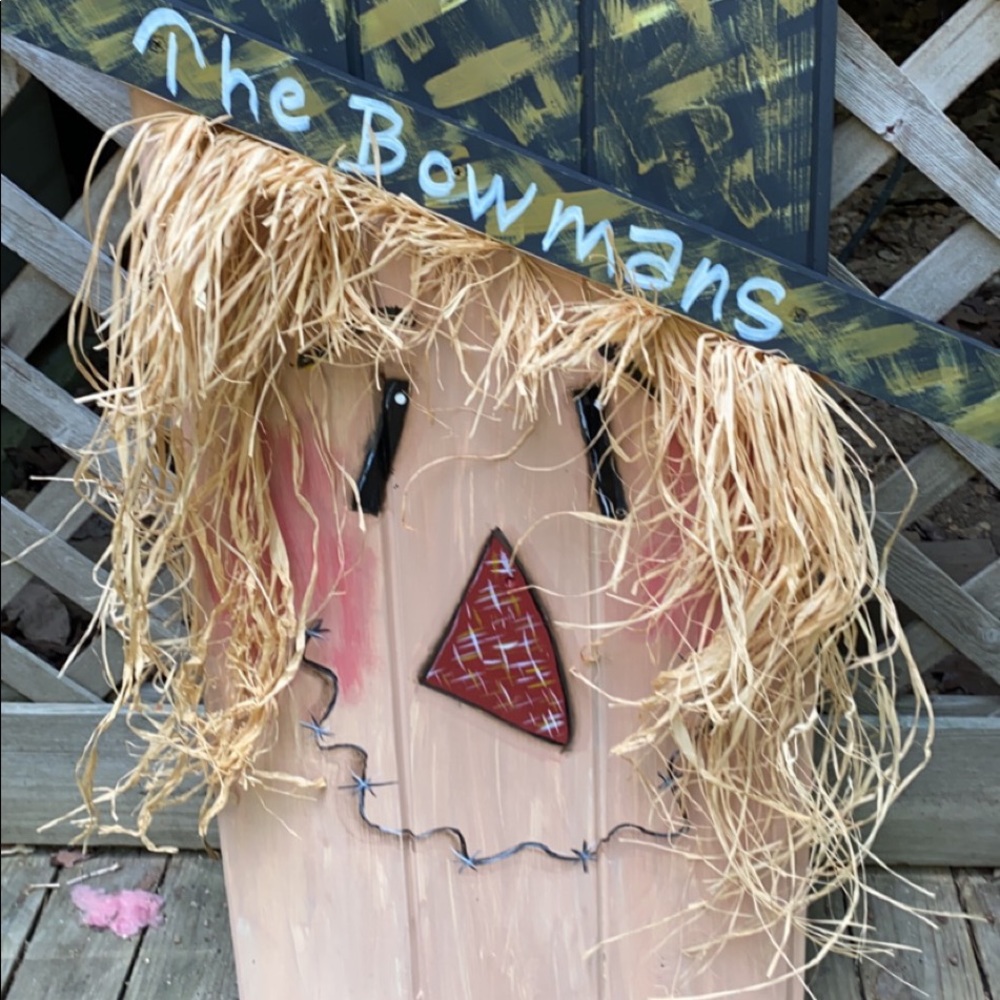Wooden personalized Scarecrow